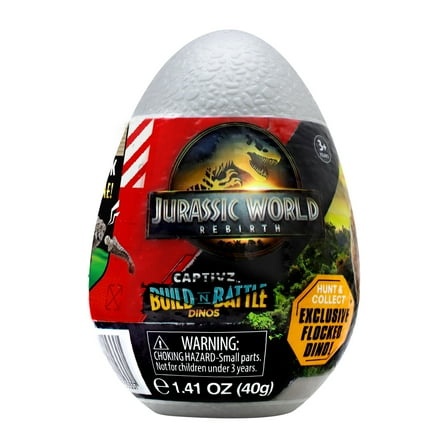 Jurassic World Rebirth Captivz Slime Egg Dinosaur Collectible Flocked Exclusive Ages 3 