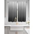 thumbnail image 2 of Grey Ombre Bathroom Window Curtain, Contemporary Gradient Abstract Art Light Filtering Coffee Kitchen Curtains, Bedroom Living Room Curtains 2 Panel 84"x63", 2 of 6