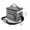 thumbnail image 7 of NFTIGB 16L Big Capacity Leak Proof Lunch Bag Thermal Large Picnic Cool and Warm Insulated Pack Outdoor Food and Beverage Storage Shoulder Bag, Gray, 7 of 7
