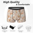 thumbnail image 2 of Men's Boxer Briefs, Retro Floral Butterfly Soft Comfy Mens Underwear Boxer Briefs Breathable With Widen Waist, 2 of 7