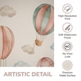 thumbnail image 6 of Unique Bargains 120 PCS Adhesive Wall Stickers Hot Air Balloon Cloud Pink 35.4" x 11.8", 6 of 8