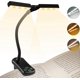 thumbnail image 1 of 14 LEDs Double Head Reading Light, USB Rechargeable Clip Lamp, 360 Book Light Flexible Neck, 3 Colors & Stepless Dimming, Up to 80H, Portable for Read, 1 of 5