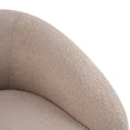 thumbnail image 5 of Christopher Knight Home Boucle Swivel Accent Chair with Wood Base, 360 Rotating Club Chair, Light Brown, 5 of 10