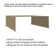 thumbnail image 5 of Waterproof Pergola Replacement Cover Panel Canopy Shade Cover with Rod Pockets Muddy Water, 5 of 6