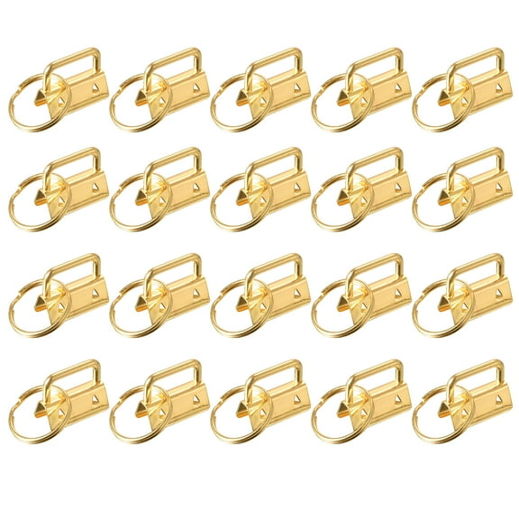 Unique Bargains Key Fob Hardware with Keychain Rings for Bag Webbing Wristlets 26x12x0.6mm