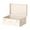 Beige, variant on CHOCSTAY Large Storage Trunk with Key Lock & Handles, White Decorative Metal Box for Home, Wedding, Gift, Dorm & Bedroom Organization, 23.8X14.2X9.5 Inches