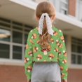 thumbnail image 3 of DISNIMO Girls Crop Tops Cat Mushroom Print Long Sleeve Cropped Sweatshirt for Teens Kids Casual Crew Neck Pullover Tops Fashion T Shirts, 3 of 7