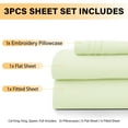 thumbnail image 6 of Lux Decor Twin Size Sheet Set, 3-Piece Plain Soft Microfiber – Deep Pocket Queen Bed Sheets, Includes 1 Fitted Sheet, 1 Flat Sheet, 1 Pillowcase, Vanilla, 6 of 10