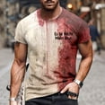 thumbnail image 4 of T-shirt Décontracté à Col Rond pour Hommes avec Imprimé Graphique d'Halloween, Manches Courtes, Grande Taille, pour Automne Hiver, 4 of 6