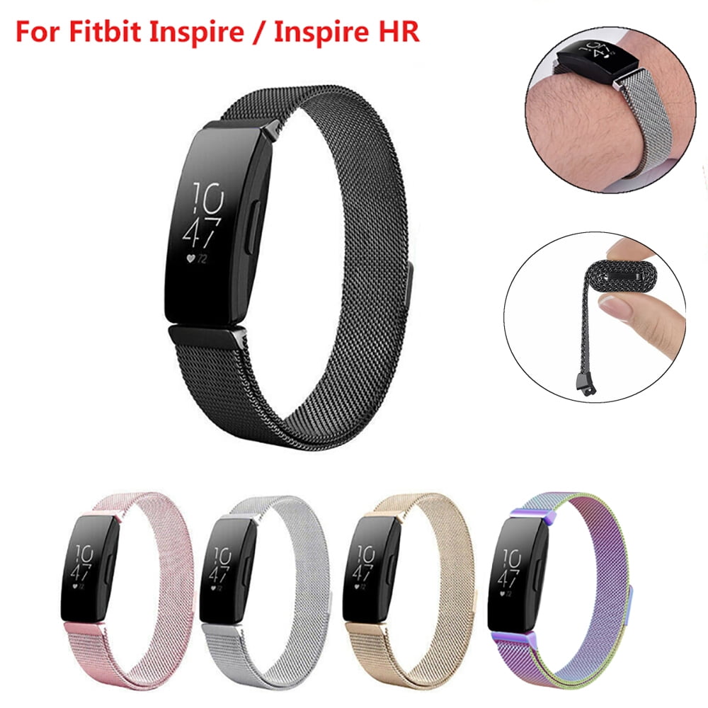 Inspire HR US Milanese Magnetic Loop Strap Steel Wrist Band for Fitbit Inspire 