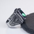 thumbnail image 5 of Retro Personalized Colored Gemstone Men's Ring, 5 of 10