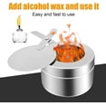 ZYStainless Steel Fuel Holder, Chafing Wick Fuel Holder with Cover