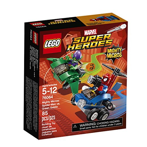 LEGO Super Héros Micros Puissants: Araignée-Homme vs Gobelin Vert 76064 Kit de Construction (85 Pièces)