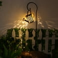 thumbnail image 3 of Solar Watering Can Lamp Hanging LED Waterfall Watering Can Art Lights Retro Copper Stake Light Waterproof Fairy String Light for Decoration, 3 of 10
