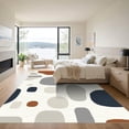 thumbnail image 3 of ODIKA 4'x6' Machine Washable Non-Slip Area Rug, Abstract Beige High Traffic Rug with Pad, Beige, 1058024, 3 of 8