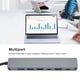 thumbnail image 4 of Adaptador Multipuerto USB C, Función De Carga Hub Tipo C Confiable Conexión Estable De aleación De Aluminio Para Teléfonos Para Computadoras Portátiles, 4 of 7