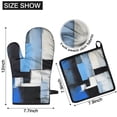 thumbnail image 6 of Blue and Grey Abstract Art Artwork Kitchen Oven Mitt and Pot Holder Sets 2 Pcs for Baking, Cooking and Grilling, Heat Resistant Up To 392 °F, 6 of 7