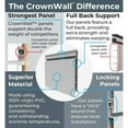 thumbnail image 3 of CrownWall BD684GRA20-K 6 in. x 8 ft. x 4 ft. PVC Slatwall Basic Bundle with Locking Hook Kit, Graphite - 20 Piece, 3 of 9