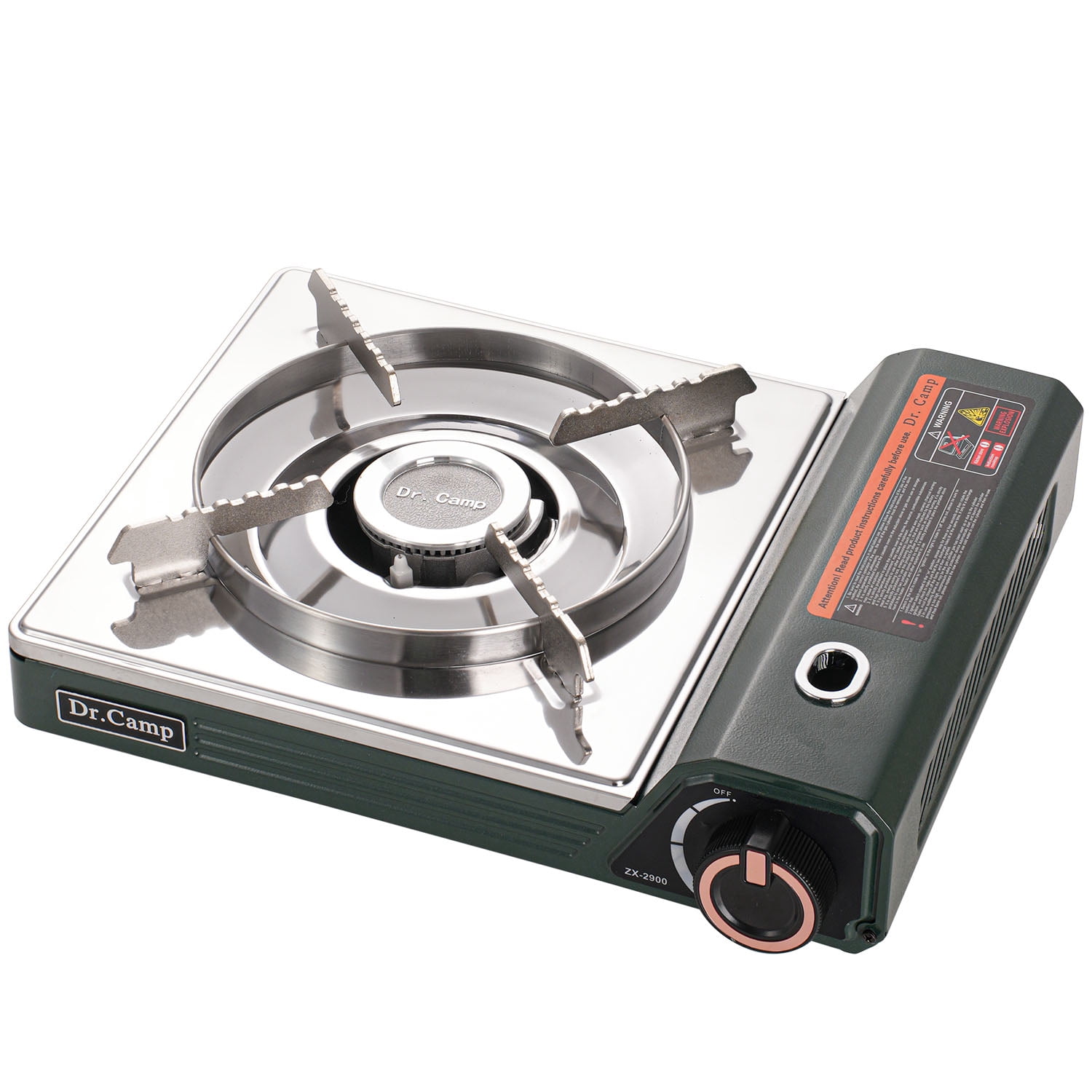 Butane Gas Camping Stove, Portable Single Burner Outdoor Cooking Stove with Easy Ignition, Compact Gas Cooktop for Camping, Hiking, Picnic