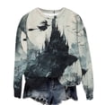 thumbnail image 4 of Neewe Crewneck Halloween Sweatshirt Women Witches Graphic Casual Oversized Pullover Print Hoodies Long Sleeve Blouse Tops, 4 of 6