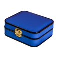 thumbnail image 2 of Caja de almacenamiento para joyas, caja de exhibición, soporte para aretes, brazalete de cuero PU Azul oscuro, 2 of 8