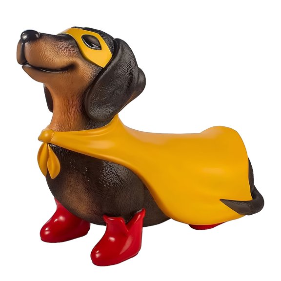 LAMIRO 1 Pc Halloween Blow Mold Dachshund Statue - Vintage-Style Wiener Dog Decor, Outdoor/Indoor Halloween Party Decoration for Yard Or Home 7.87 Inch