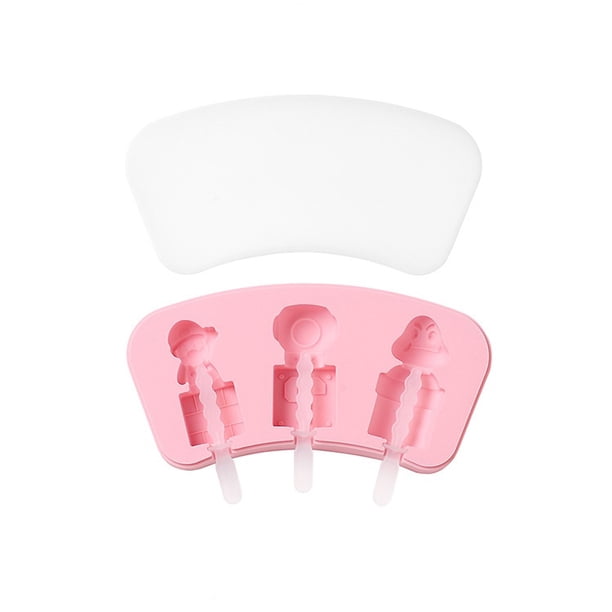 Moldes de silicona for paletas de animales de dibujos animados con tapas, formas divertidas de frutas y verduras for helado casero