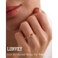 thumbnail image 2 of LUNVKY 18K Gold Plated Rings for Women Stackable Non Tarnish Knuckle CZ July Birthstone Ring with Red Ruby Wedding Birthday Easter Basket Stuffers Jewelry Gifts Teen Adults Girlfriend Wife Age, 2 of 7