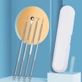 thumbnail image 3 of Professional Beauty Salon Tweezers, 2026 New Precision Slant & Pointed Tips for Brows & Lashes | Essential for Makeup Artists & Home Kits, Stainless Steel Blackhead Removal Kit, 3 of 6