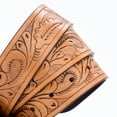 thumbnail image 4 of Resistance Women Western Leather Belt with Floral Engraved Buckle Full Grain Hand Embossed Cowgirl Belt 32-52 Plus Sizes, 4 of 5