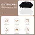 thumbnail image 4 of unbranded 2Ud Blusa Crop Top Malla Manga Larga Transparente Slim Fit Para Mujer Color Variado, 4 of 8