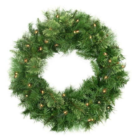 Northlight Artificial Mixed Cashmere Pine Pre Lit Christmas (Best Pre Lit Christmas Wreaths)
