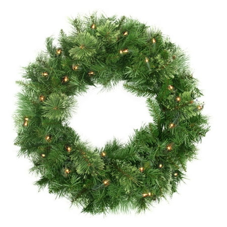 Pre Lit Artificial Pine Wreath - Northlight Artificial Mixed Cashmere Pine Pre Lit Christmas Wreath