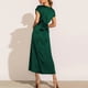 thumbnail image 5 of Faldas largas Vestido de cóctel para mujer Vestido a media pierna con cordones en la cintura Elegante para mujer (Verde oscuro X Ygjytge Verde oscuro T XL para Mujer, 5 of 6
