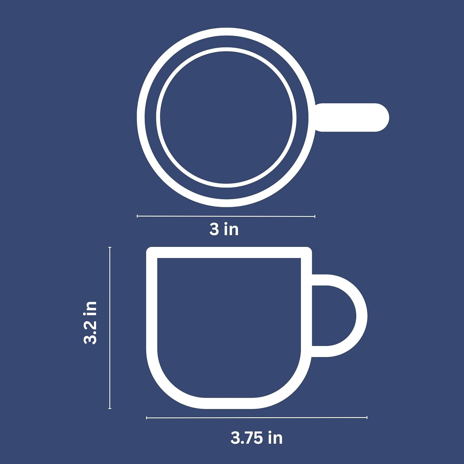 Double Wall Insulated Glasses Espresso Cups (Set of 2) - 5.4-Ounce Mugs