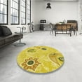 thumbnail image 3 of Ahgly Company Indoor Rectangle Patterned Bold Yellow Area Rugs, 5' x 8', 3 of 6