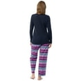 thumbnail image 6 of Fruit of the Loom Women's Beyond Soft Long Sleeve Waffle Top and Flannel Bottom Pajama Set, Sizes S-4X, 6 of 9