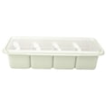 thumbnail image 1 of BOROCO 4Pcs Compartments Seasoning Box with Spoon and Clear Cover Storage Container Condiment Jars Holder Kitchen Utensils Supplies for Sugar, Salt, Pepper, Spices(green), 1 of 8
