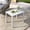 White, variant on Crestlive Products 2PCS Outdoor Side Table, 18" x 13.8" Rectangular Aluminum Patio Small End Table, All-Weather Metal Patio End Table, Brown