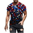 thumbnail image 2 of UVEASISHA Men's Fourth of July T-Shirts Holiday Novelty Printed Patriotic Graphic Tees Big and Tall Short Sleeve Crewneck Pullover Independence Day Shirt Holiday Gifts Black 4XL, 2 of 5