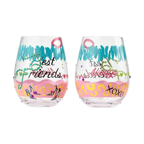 Lolita Best Friends Stemless Wine Glass Set #6001622 - Walmart.com ...
