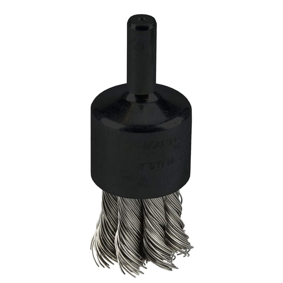 Cepillo con extremo de alambre Weiler 10029, 3/4 nudos, acero inoxidable