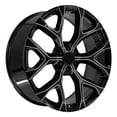 thumbnail image 3 of OE Wheels CV98B 26 Inch Rim Fits Silverado 1500 Snowflake Style 6x139.7 26x10 Gloss Black with Milled Edge - Hollander 5904 (1), 3 of 5