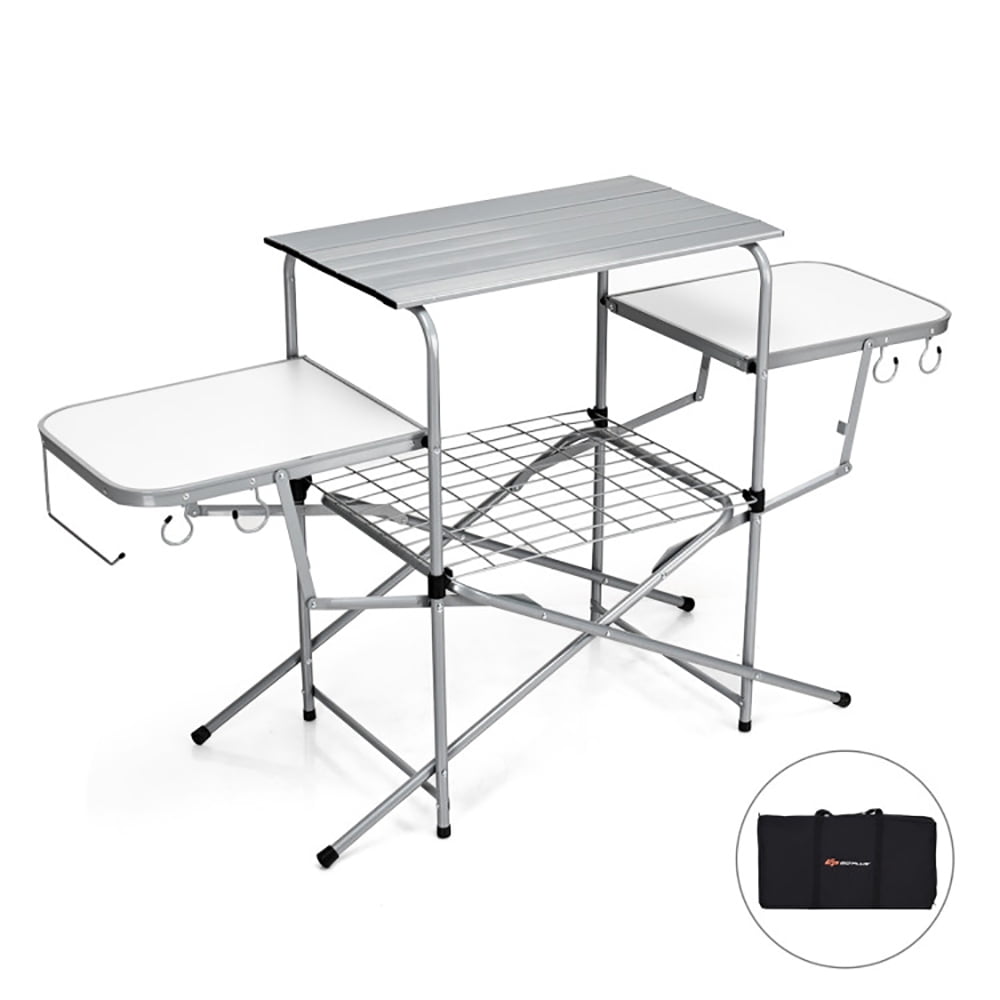 Aimee Lii Foldable Outdoor BBQ Table Grilling Stand, Outdoor Picnic Camping Equipment