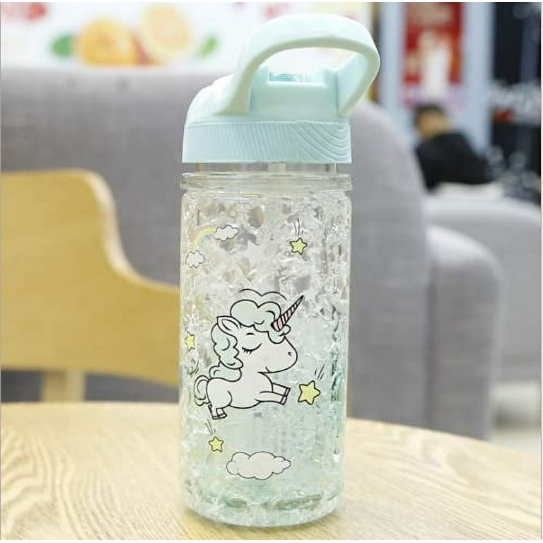 Bentology Stainless Steel 13 oz Unicorn Insulated Water Bottle for Girls ?  Easy to Use for Kids - Reusable Spill Proof BPA-Free Water Bottle