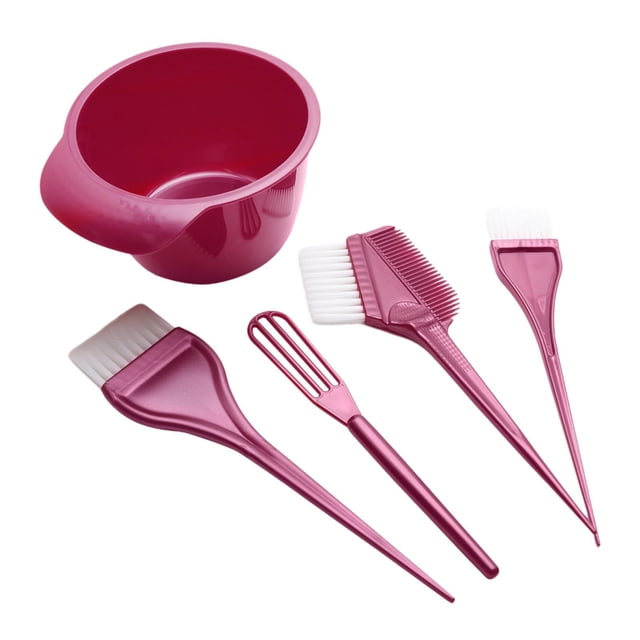 Juego de 5 piezas de cuencos de colores, herramientas para mezclar, cuencos para teñir el cabello en salón, suministros de peluquería para colorear en