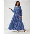 thumbnail image 3 of Printed Crew Neck Viscose Maxi Dress, 3 of 6
