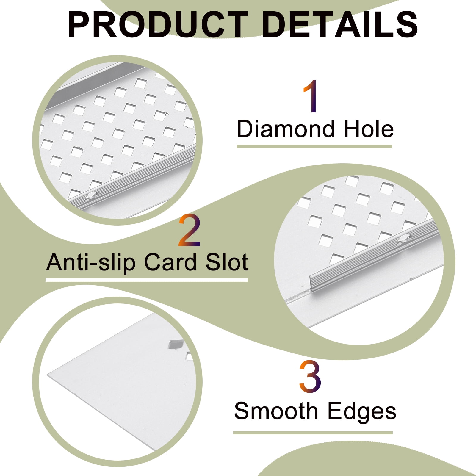 Uxcell 2Pcs 20 x 3" Door Air Vent Cover Grille Ventilation Cover with Screw Silver
