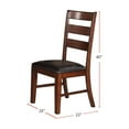 thumbnail image 2 of Simple Relax Ladder Back Dining Chairs in Brown, Set of 2 Counter Height,Dining Height, 2 of 5