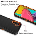 thumbnail image 5 of Takfox Samsung Galaxy A14 5G Case with Belt Clip Holster [Built in Screen Protecotr] Military Grade Heavy Duty Protection 3 in 1 Shockproof Armor Rugged Durable for Galaxy A14 5G Phone - Black+Orange, 5 of 5